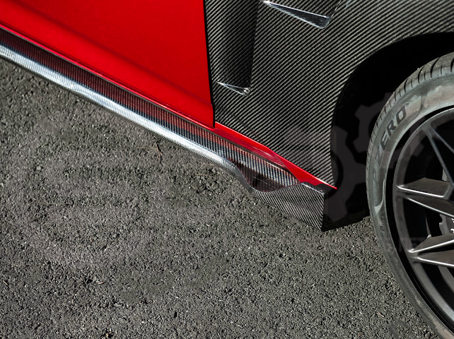 2024-Up Ford Mustang S650 | SDP Performance CARBON FIBER Side Skirts Extension Rocker Panels Ground Effects