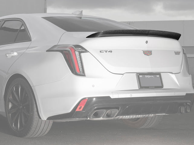 2020-UP CADILLAC CT4, CT4 V, AND CT4-V BLACKWING | BLACKWING PACKAGE CARBON FIBER REAR WING SPOILER