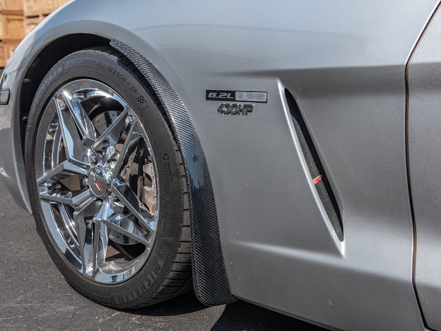 2005-2013 CHEVROLET CORVETTE C6 BASE FRONT AND REAR SPLASH GUARDS MUD FLAPS