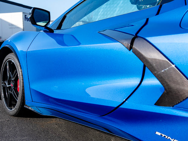 2020+ CHEVROLET CORVETTE C8 STINGRAY | Z06 PACKAGE SIDE SKIRTS ROCKER PANELS GROUND EFFECTS
