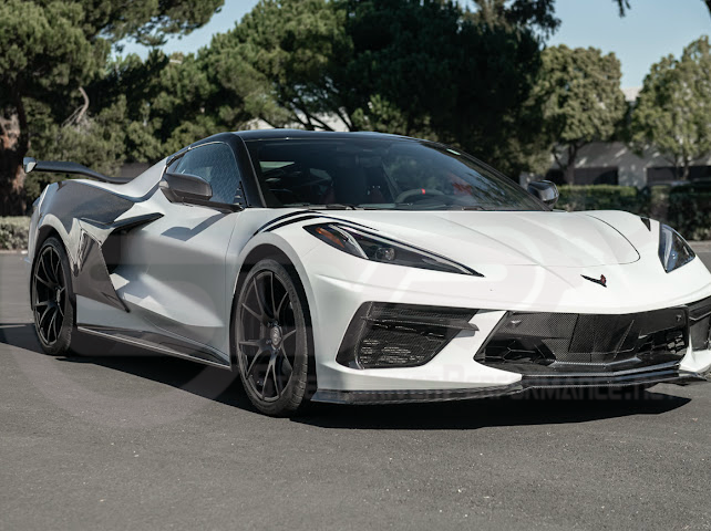 2020-Up Corvette C8 STINGRAY & Z51 | Z06 Z07 Package CARBON FIBER Front Bumper Lip Splitter Ground Effects