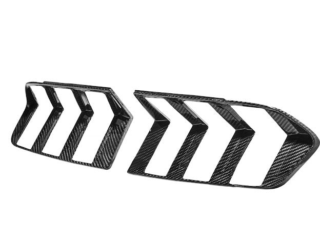 2024-UP FORD MUSTANG S650 | CARBON FIBER REAR TAIL LIGHT TRIM BEZEL COVERS PAIR