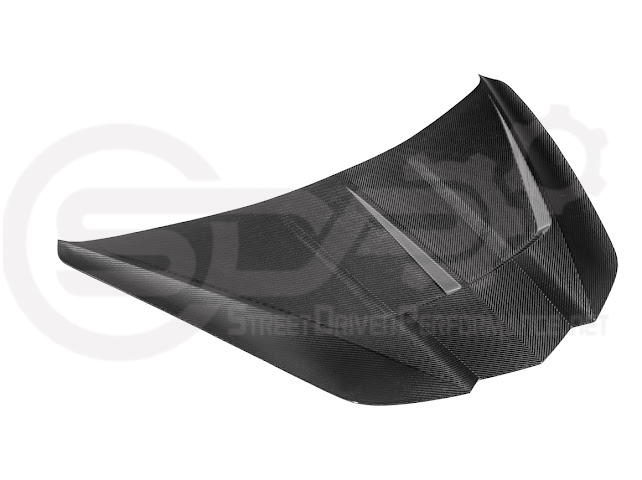 2020-PRESENT CHEVROLET CORVETTE C8 | SDP PERFORMANCE TRACK STYLE DOUBLE SIDED DRY CARBON FIBER FRONT HOOD