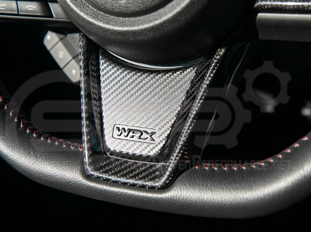 2022-UP SUBARU WRX | FACTORY STYLE CARBON FIBER STEERING WHEEL TRIM COVER