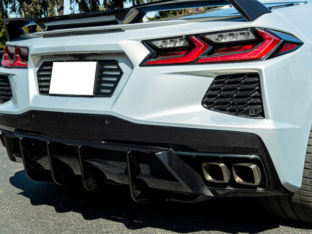 2020+ CORVETTE C8 Z51 REAR LOWER DIFFUSER FINS *ADD-ON*