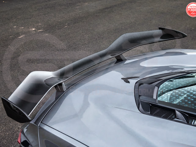 2023-Present Chevrolet Corvette C8 Z06 & E-Ray | Z06 GM Factory Style CARBON FIBER Rear High Wing Spoiler W/ Z07 Performance Package