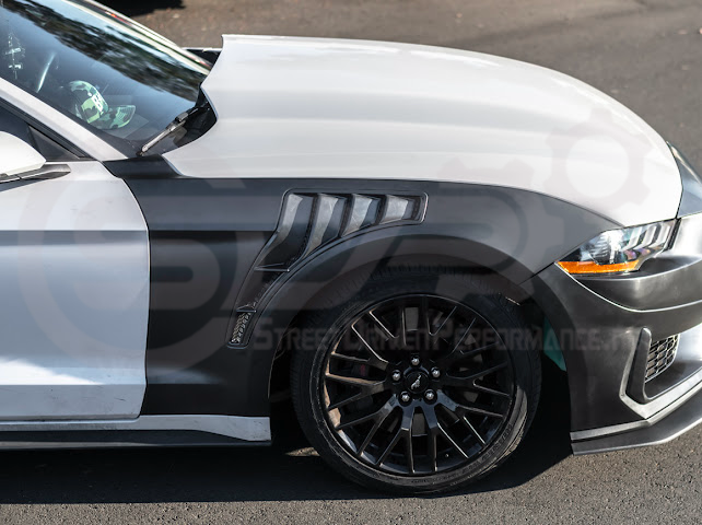 2018-2023 Ford Mustang S550 | GTD Style Primed Black Front Side Vented Fenders
