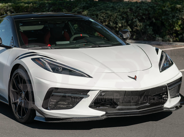 2020+ CORVETTE C8 STINGRAY & Z51 | Z06 Z07 PERFORMANCE FRONT LIP SPLITTER & CANARDS GROUND EFFECTS