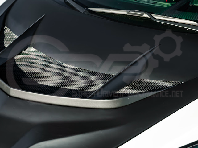 2020-PRESENT CHEVROLET CORVETTE C8 | ZR1 REPLICA STYLE  MATTE BLACK FRONT VENTED HOOD