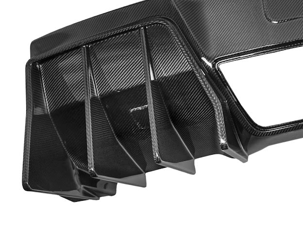 2014-2019 Corvette C7 Performance Track CARBON FIBER Rear Bumper Finned Diffuser
