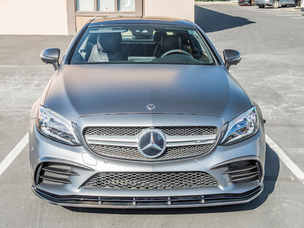 2019-Up C205 W205 Mercedes C-Class AMG Factory Style Carbon Fiber Front Air Vent Cover Pair