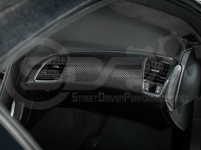 2014-2019 CHEVROLET CORVETTE C7 | DRY CARBON FIBER PASSENGER SIDE DASHBOARD AIR DUCT VENT PANEL COVER
