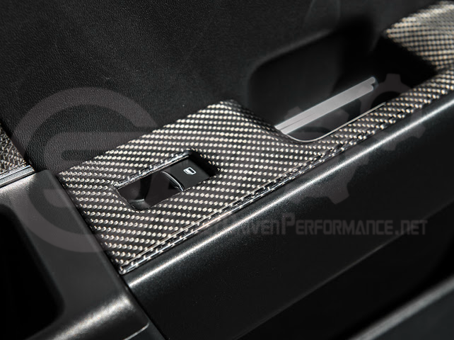 2021-UP FORD F-150 | FACTORY STYLE CARBON FIBER REAR DOOR SWITCH PANEL TRIM COVER