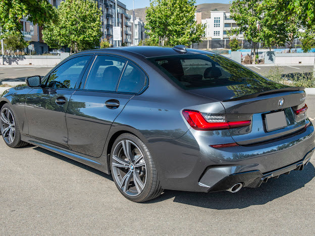 2019-Up BMW 3-Series & 2021+ G80 M3 | M-Sport Style GLOSSY BLACK Rear Trunk Spoiler Wing
