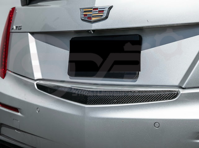 2013-2018 CADILLAC ATS / ATS-V SEDAN | FACTORY STYLE CARBON FIBER REAR TRUNK DECKLID APPLIQUÉ INSERT TRIM REPLACEMENT