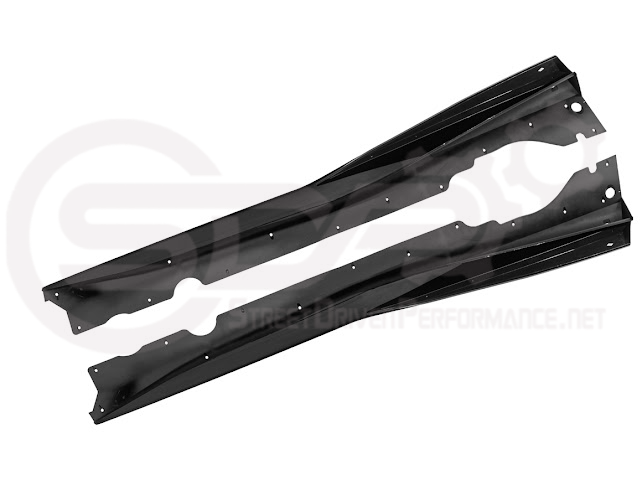 2020-UP CORVETTE C8 STINGRAY & Z51 | 5VM STYLE 2PCS GLOSSY BLACK SIDE SKIRTS ROCKER PANEL GROUND EFFECTS