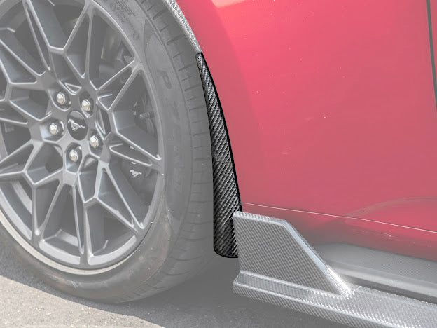 2024-UP FORD MUSTANG S650 | GT350R PERFORMANCE STYLE CARBON FIBER FENDER FLARES MUD FLAPS