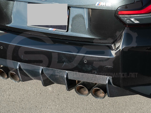 2023-UP BMW G87 M2 | M-SPORT PERFORMANCE V2 STYLE CARBON FIBER REAR BUMPER DIFFUSER