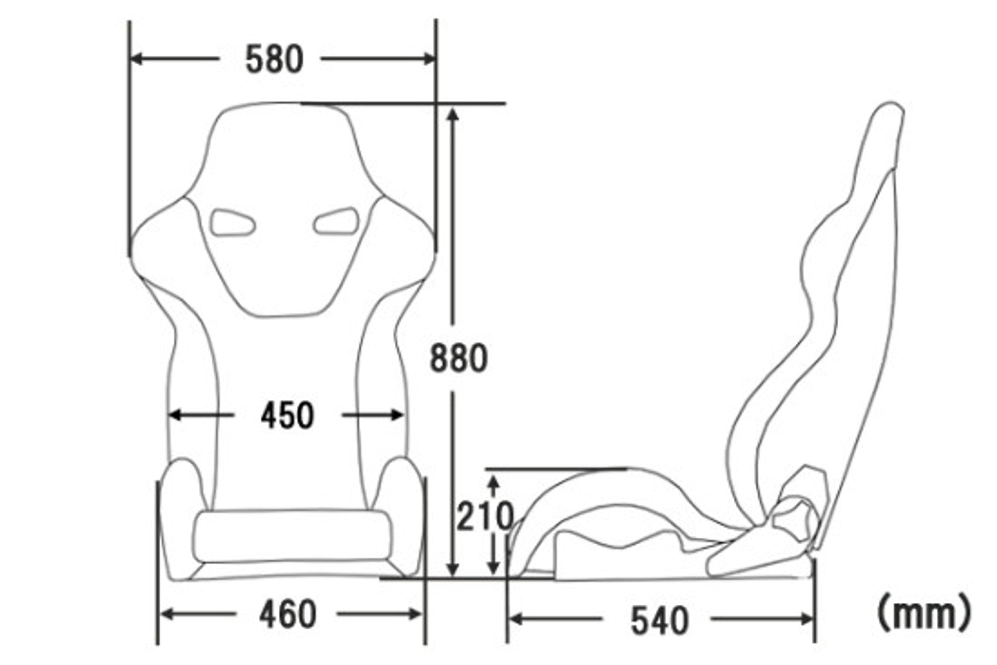 Charge Speed Racing Seat Genoa R Reclined Carbon Black