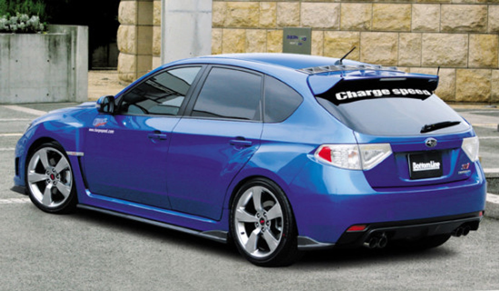 Charge Speed 2008-2010 Subaru WRX STi GR-B Hatchback BottomLine Type 2 Carbon Full Lip Kit for STi