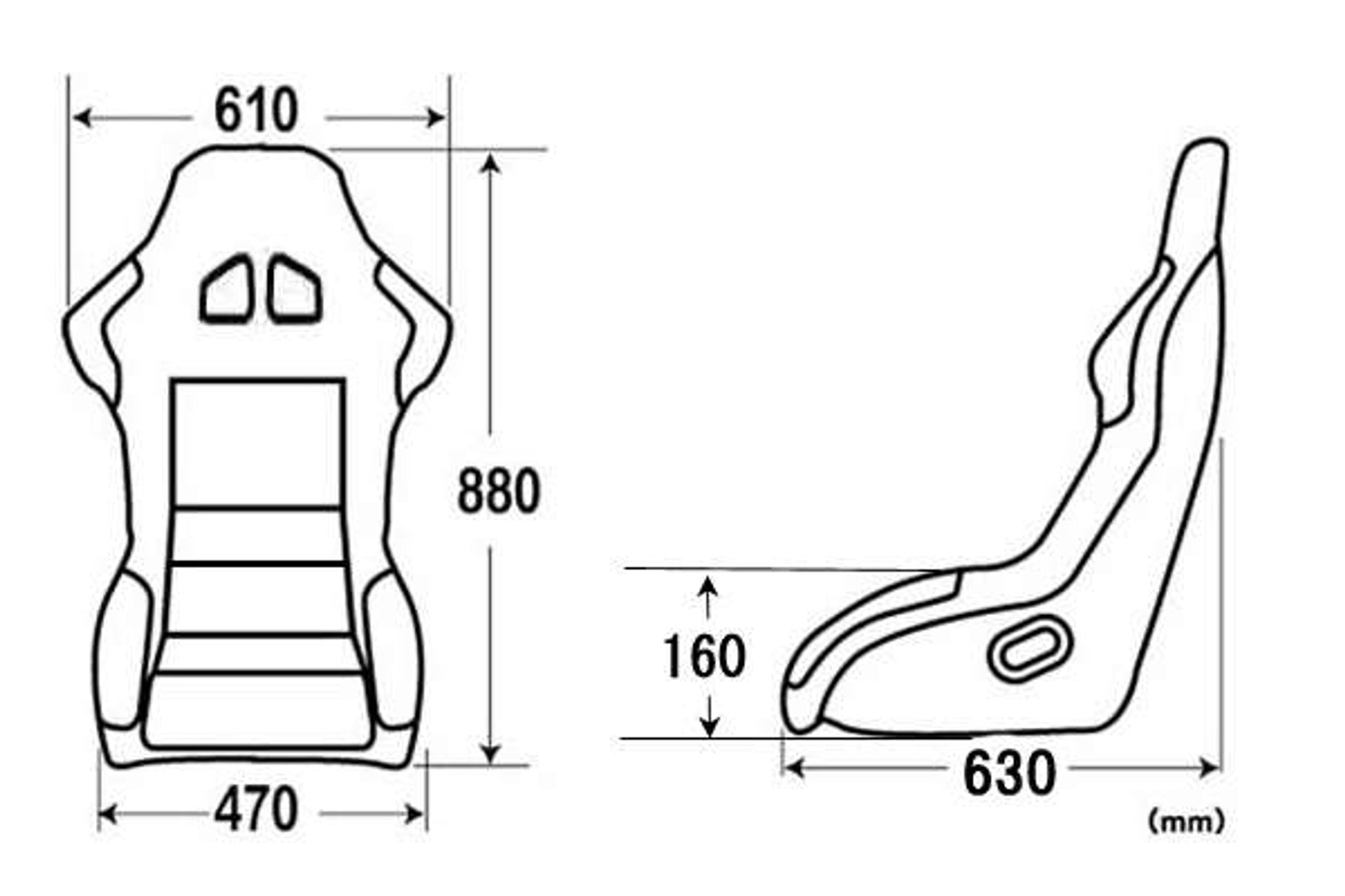 Charge Speed Bucket Racing Seat Shark Type Carbon Blue
