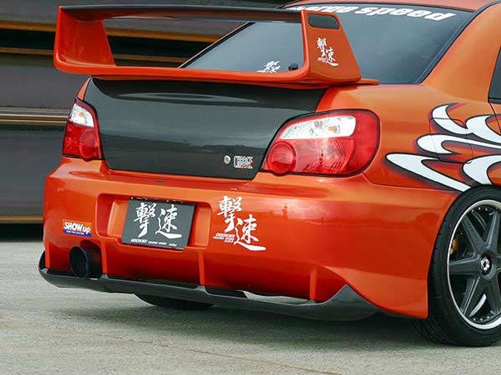 Charge Speed 2005 Subaru Impreza GD-B Peanut Eye Type-2 Full Bumper Kit With 3D Carbon Center with Over Fender Caps