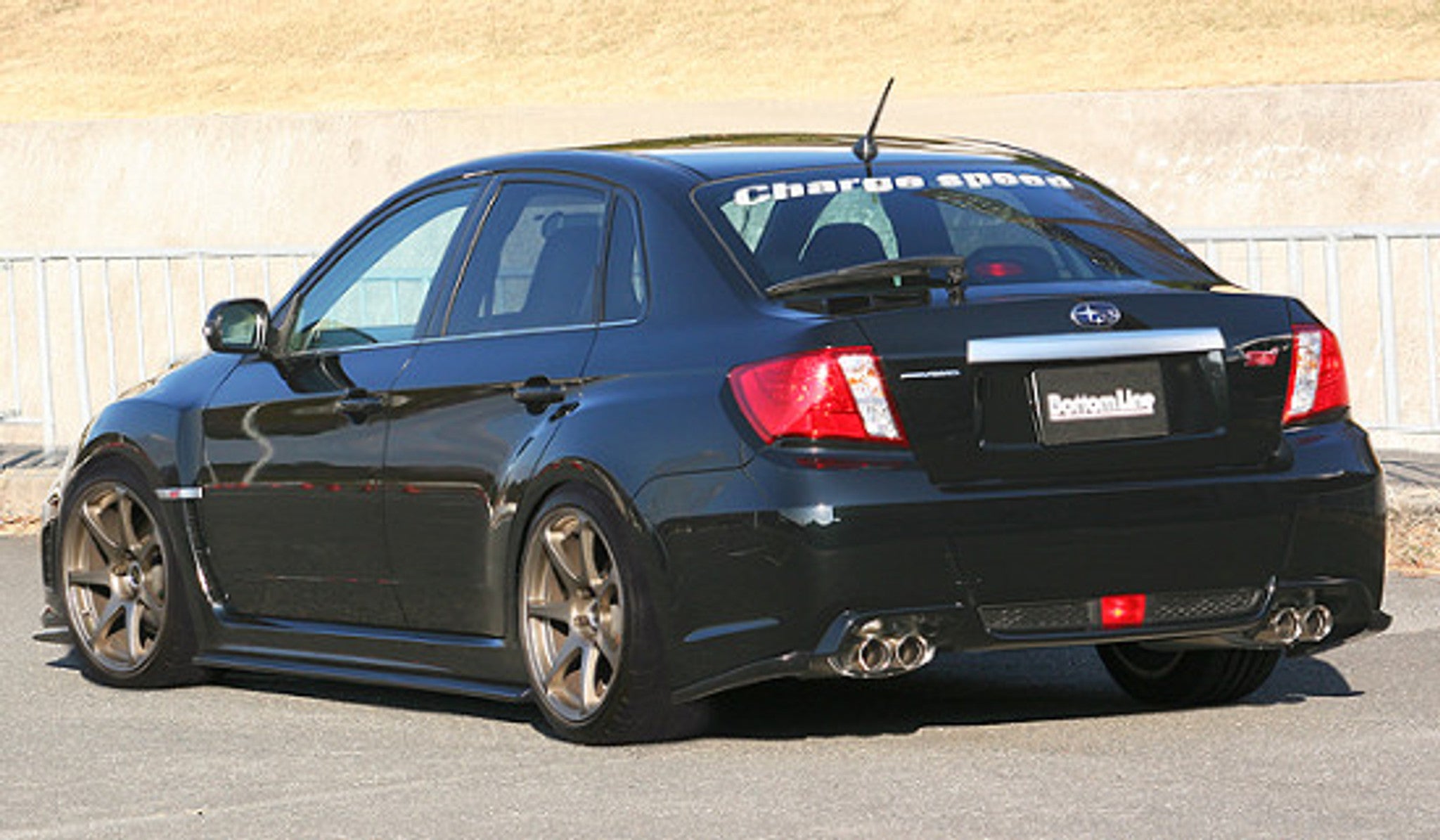 Charge Speed 2011-2014 Subaru WRX STi & Non-STi 4 Doors Sedan GV-B BottomLine Type 1 Carbon Full Lip Kit for STi