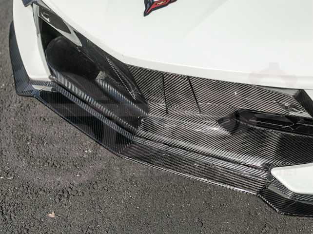 2020-Up Corvette C8 STINGRAY & Z51 | Z06 Z07 Package CARBON FIBER Front Bumper Lip Splitter Ground Effects