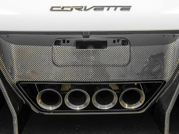 2014-2019 Corvette C7 Performance Track CARBON FIBER Rear Bumper Finned Diffuser