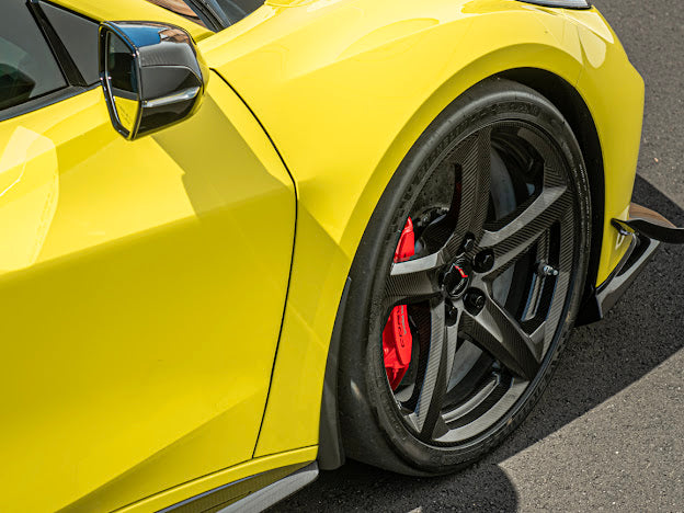 2020+ CHEVROLET CORVETTE C8 Z06 & E-RAY | MATTE BLACK XL EXTENDED FRONT SPLASH GUARD