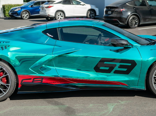 2020-UP CORVETTE C8 STINGRAY & Z51 | 5VM STYLE 2PCS GLOSSY BLACK SIDE SKIRTS ROCKER PANEL GROUND EFFECTS