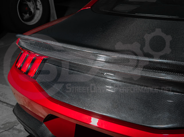 2024-Up Ford Mustang S650 | Factory Integrated Ducktail Style Carbon Fiber Replacement Rear Trunk Lid