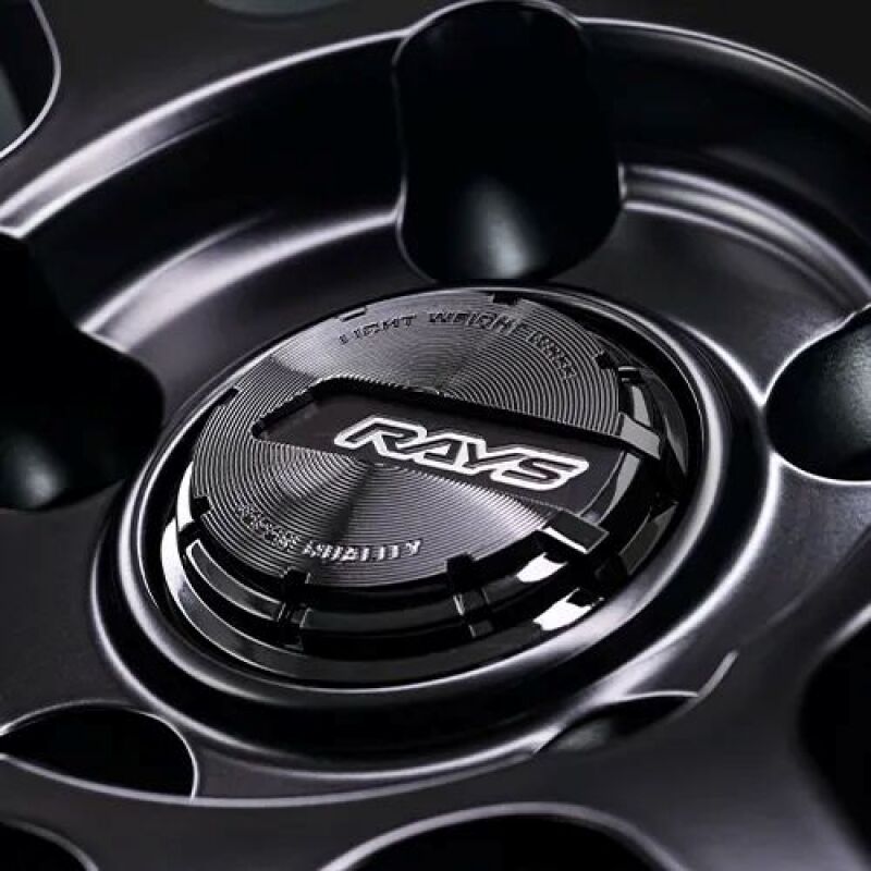 Gram Lights 57NR LIMITED II 18x8.5 +45 5-114.3 Semigloss Black Wheel w/ Black Cap/Stickers/Air Valve