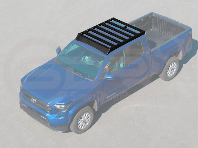 2016-2023 Toyota Tacoma | Extreme Off-Road Version 2 Carbon Steel Black Top Roof Rack Cargo Luggage Carrier