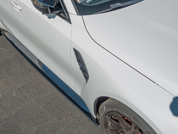 2021-Up BMW G80 M3 | M-Performance CARBON FIBER *ADD-ON* Side Skirts Extension Rocker Panel Ground Effects