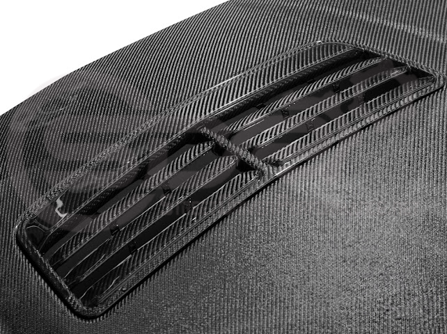 2024-Up Ford Mustang S650 | Factory Style CARBON FIBER Front Hood with Hood Vent (2 versions)