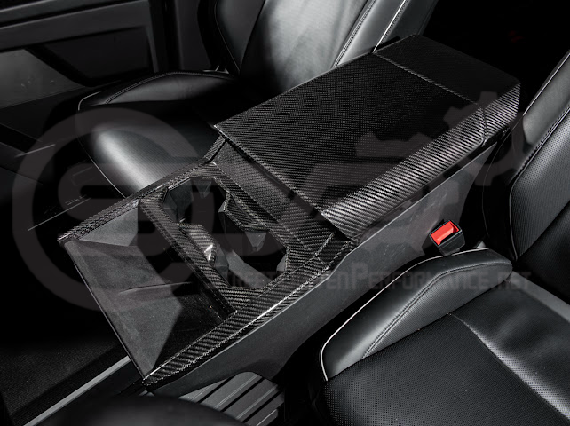 2024-Up Tesla Cybertruck | Interior DRY Carbon Fiber Center Cup Holder Trim Cover