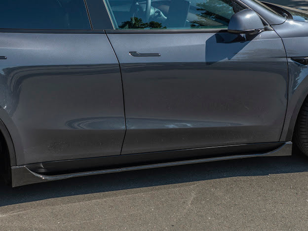 2020-UP TESLA MODEL Y PERFORMANCE SIDE SKIRTS ROCKER PANELS GROUND EFFECTS