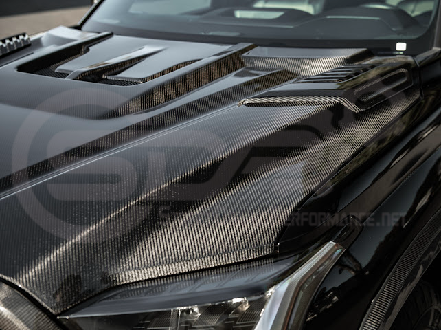 2022-UP TOYOTA TUNDRA | SDP CARBON FIBER FRONT VENTED HOOD WITH SIDE VENTS
