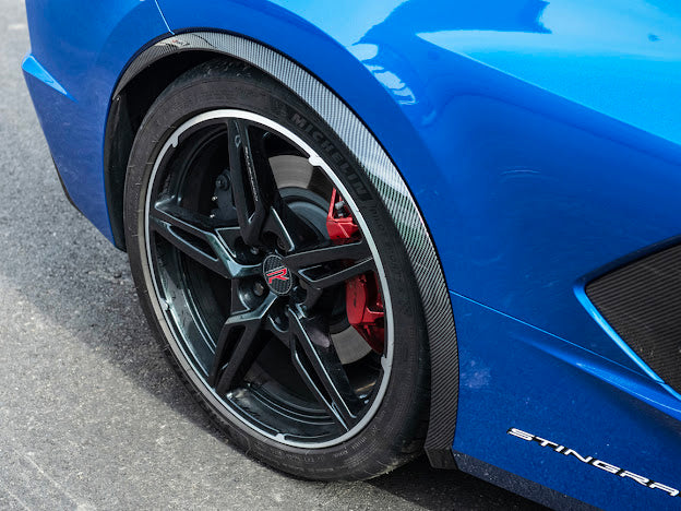 2020+ CHEVROLET CORVETTE C8 | SDP PERFORMANCE PACKAGE HYDRO DIPPED CARBON FIBER SIDE WHEEL FENDER PAIR
