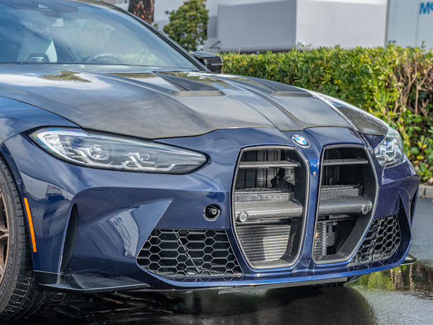 2021-UP BMW G80 M3 & G82 / G83 M4 | VORSTEINER STYLE CARBON FIBER FRONT KIDNEY GRILLE TRIM SURROUNDING INSERT (PAIR)
