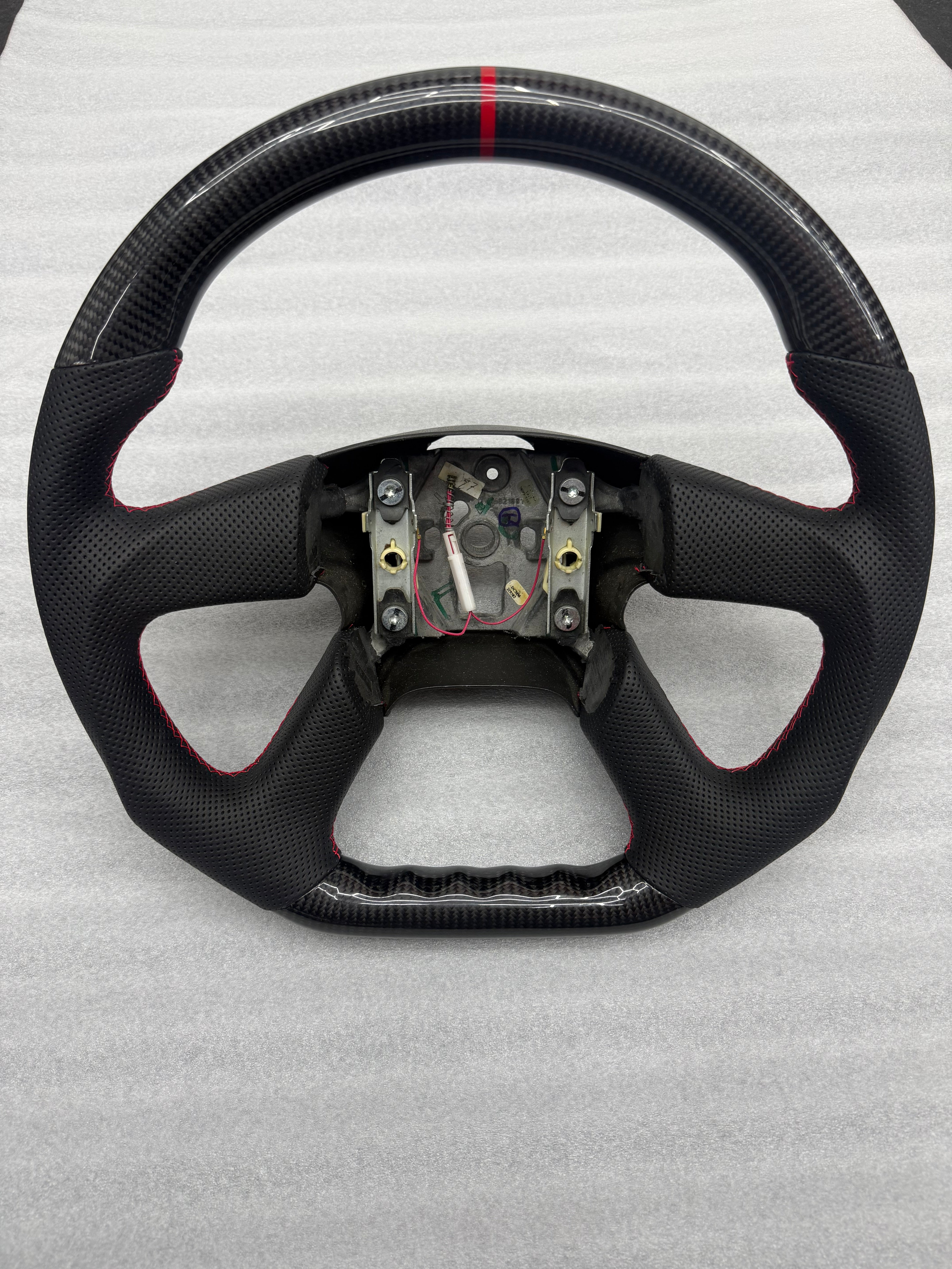 NBS Truck, SUV, TBSS Trailblazer, H2 Hummer - Carbon Fiber Steering Wheel with Perforated Leather (IN STOCK READY TO SHIP)