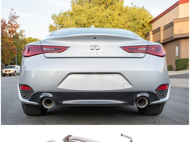 2017-UP INFINITI Q60 MUFFLER DELETE DUAL TIPS EXHAUST