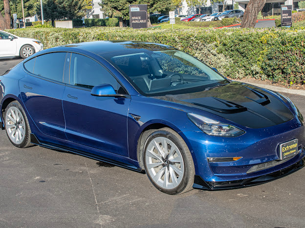 2017-UP TESLA MODEL 3 TRACK SIDE SKIRTS ROCKER PANELS GROUND EFFECTS
