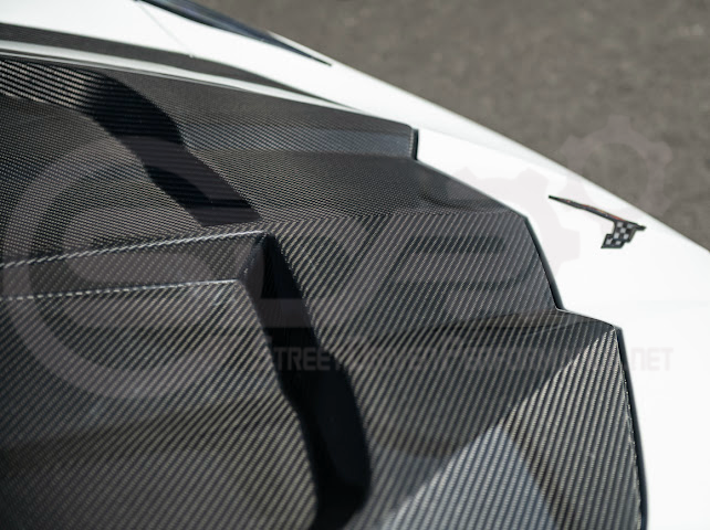 2020-PRESENT CHEVROLET CORVETTE C8 | SDP PERFORMANCE TRACK STYLE DOUBLE SIDED DRY CARBON FIBER FRONT HOOD