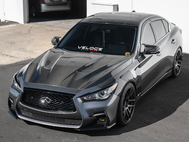 2014-Up Infiniti Q50 V37 | Performance CARBON FIBER Front Vented Hood