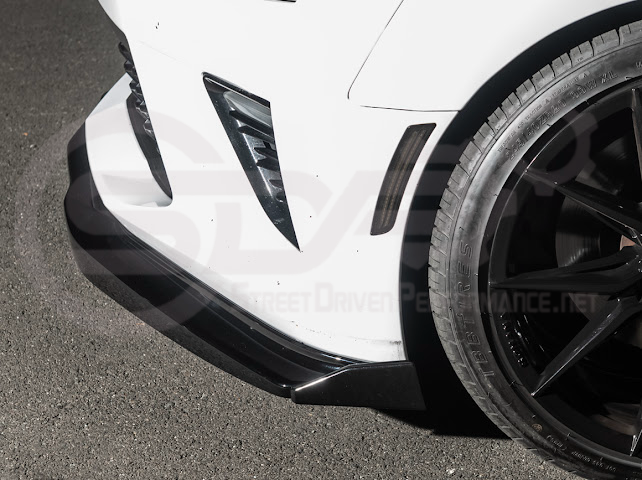 2016-2024 Camaro SS & 2019-2024 Chevrolet Camaro LT / LS / RS Models | SDP T6 Style GLOSSY BLACK Front Lip Splitter Side End Cap & Side Skirts Aero Kit