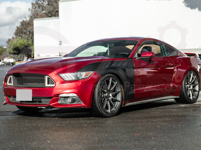 2015-2017 FORD MUSTANG S550 | GTD STYLE PRIMED BLACK FRONT SIDE VENTED FENDERS