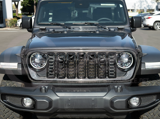 2024-UP JEEP WRANGLER GLADIATOR | FACTORY STYLE FRONT BUMPER GRILLE INSERT SURROUNDING REPLACEMENT