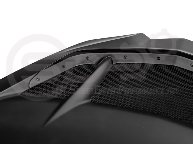 2020-PRESENT CHEVROLET CORVETTE C8 | ZR1 REPLICA STYLE  MATTE BLACK FRONT VENTED HOOD